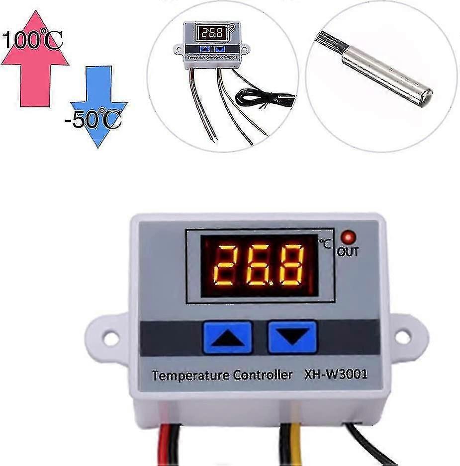 Led Digital TemperaturregulatorModul Programmerbar køletermostat (12v 10a 120w)