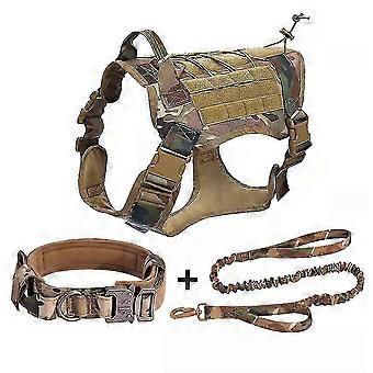 Dog Harness Military Dog Vest Collar Leash With Pouch And Patch, No Pull Tactical Dog Vest For Large Dog, Service Dog Harness For Training Hiking 2025
