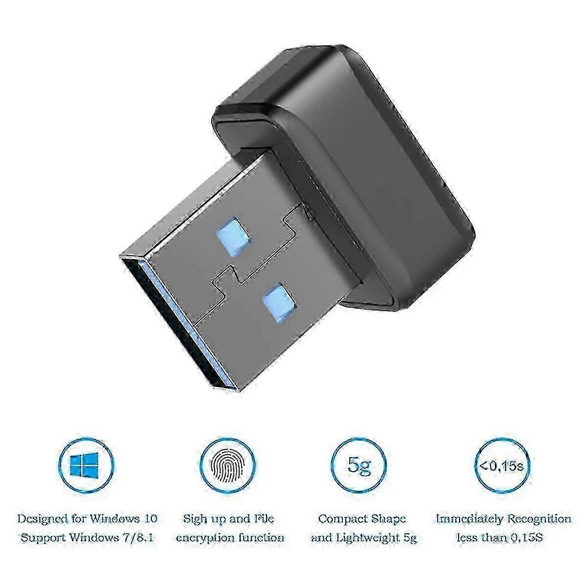 USB Fingerprint Key Reader U2F Biometric Fingerprint Scanner Anti-Spoofing Biometric Mini Security 2025