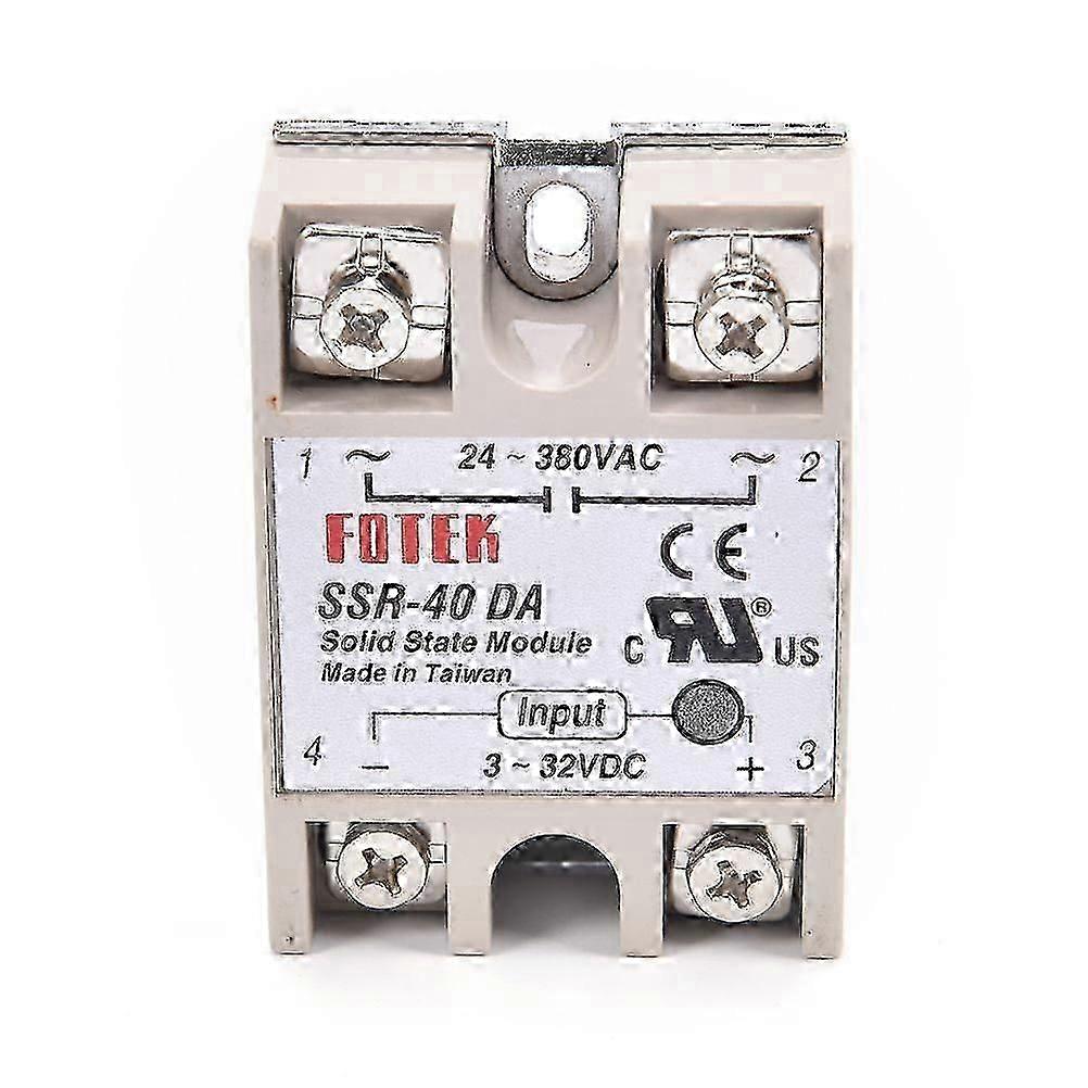Industrial Solid State Relay SSR-40DA 40A DC Control AC with Protective Flag SZ
