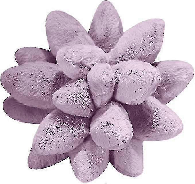 多肉植物の枕、かわいいぬいぐるみの植物のぬいぐるみ枕、3D多肉植物のサボテン枕、庭の寝室の家の装飾のためのノベルティぬいぐるみクッション(紫、9.8in)T