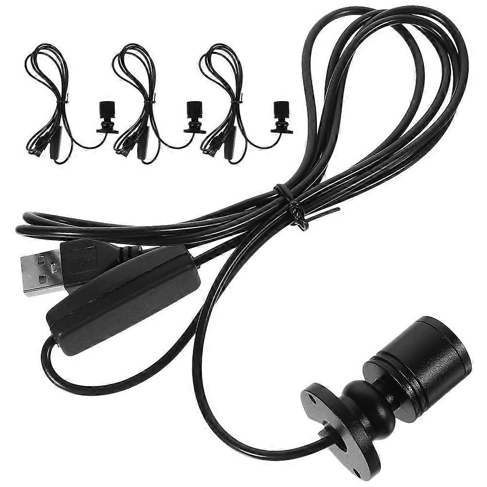 USB Spotlight Small LED Spotlight for Showcase Display 12Pcs Black Aluminum