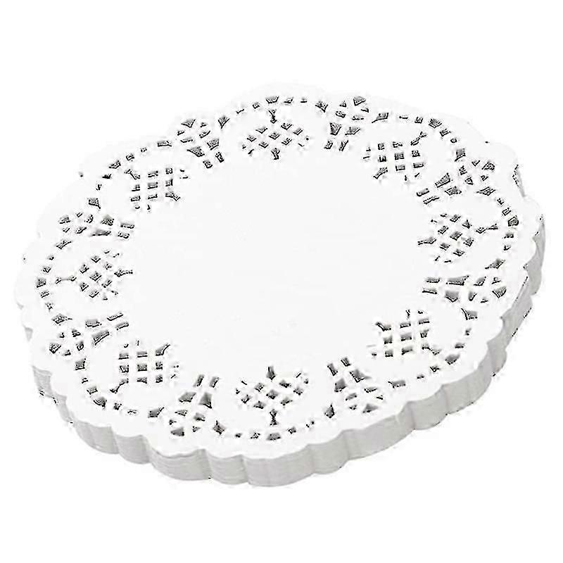 Lace Doilies Paper 100 Pcs,4.5 Inch Decorative Round Placemats,liners For Cake,desserts Baked Treat Happy H