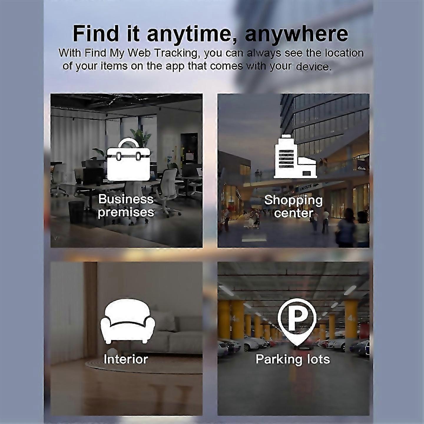 For Wireless Icard Finder Smart Tag Document Locator Black