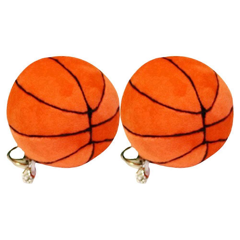 Fluffy Basketball Keychain Creative Design for Backpack 10Pcs Set