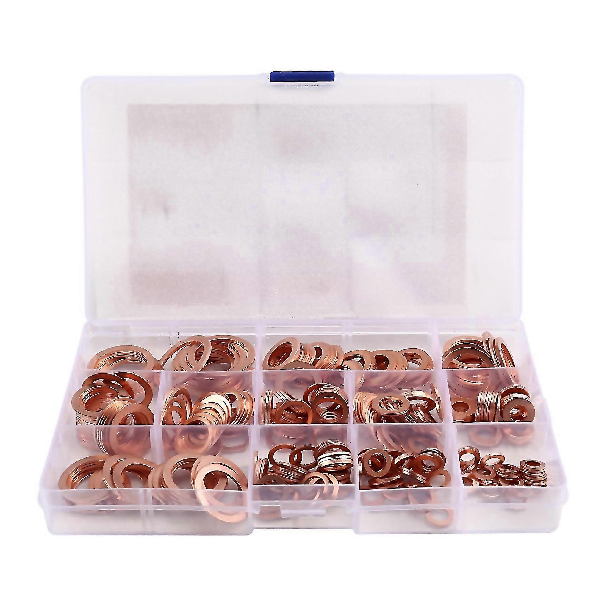 For 300pcs Copper Washer Combination Box Sealing