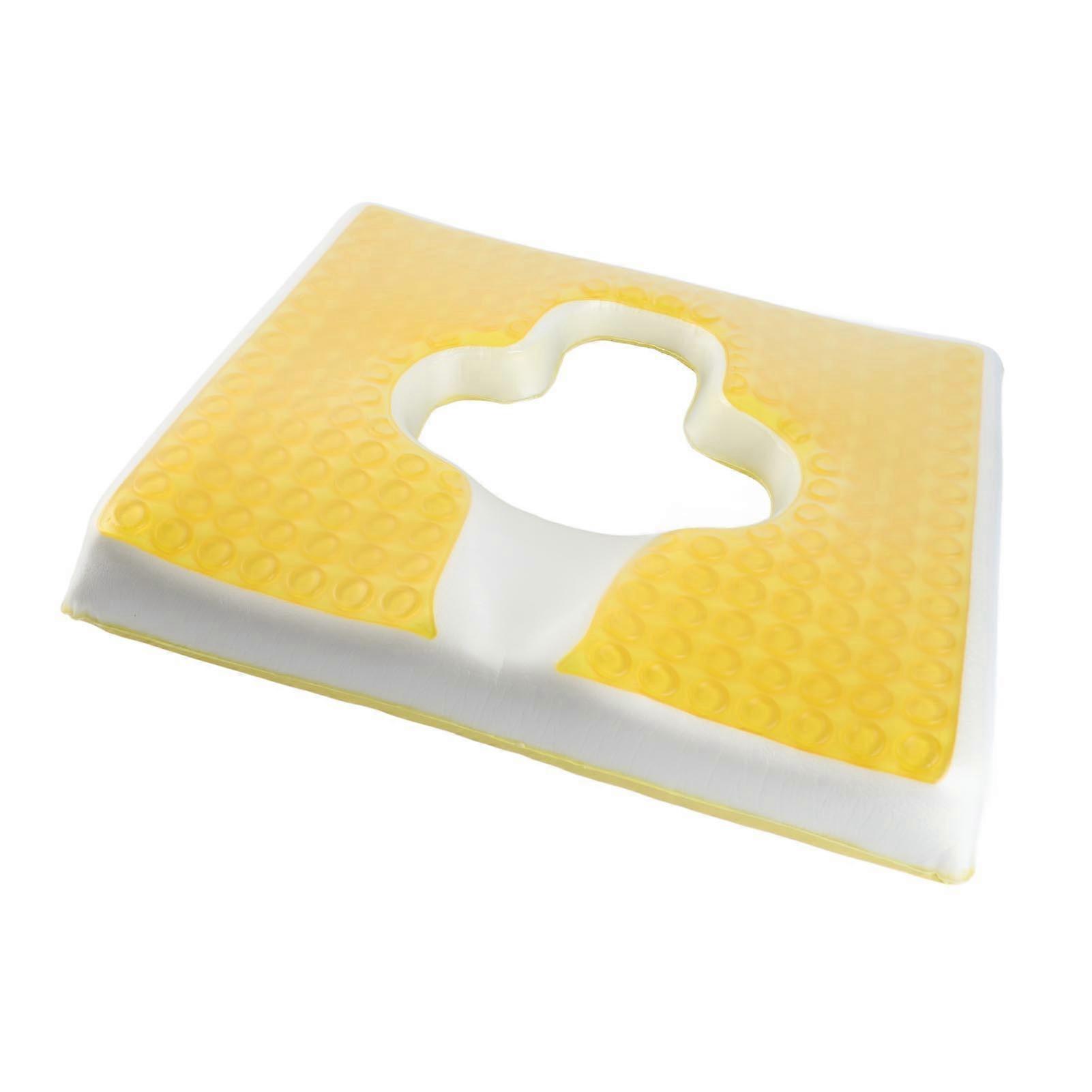 Coussin d'assise jaune triangulaire incliné en forme de T