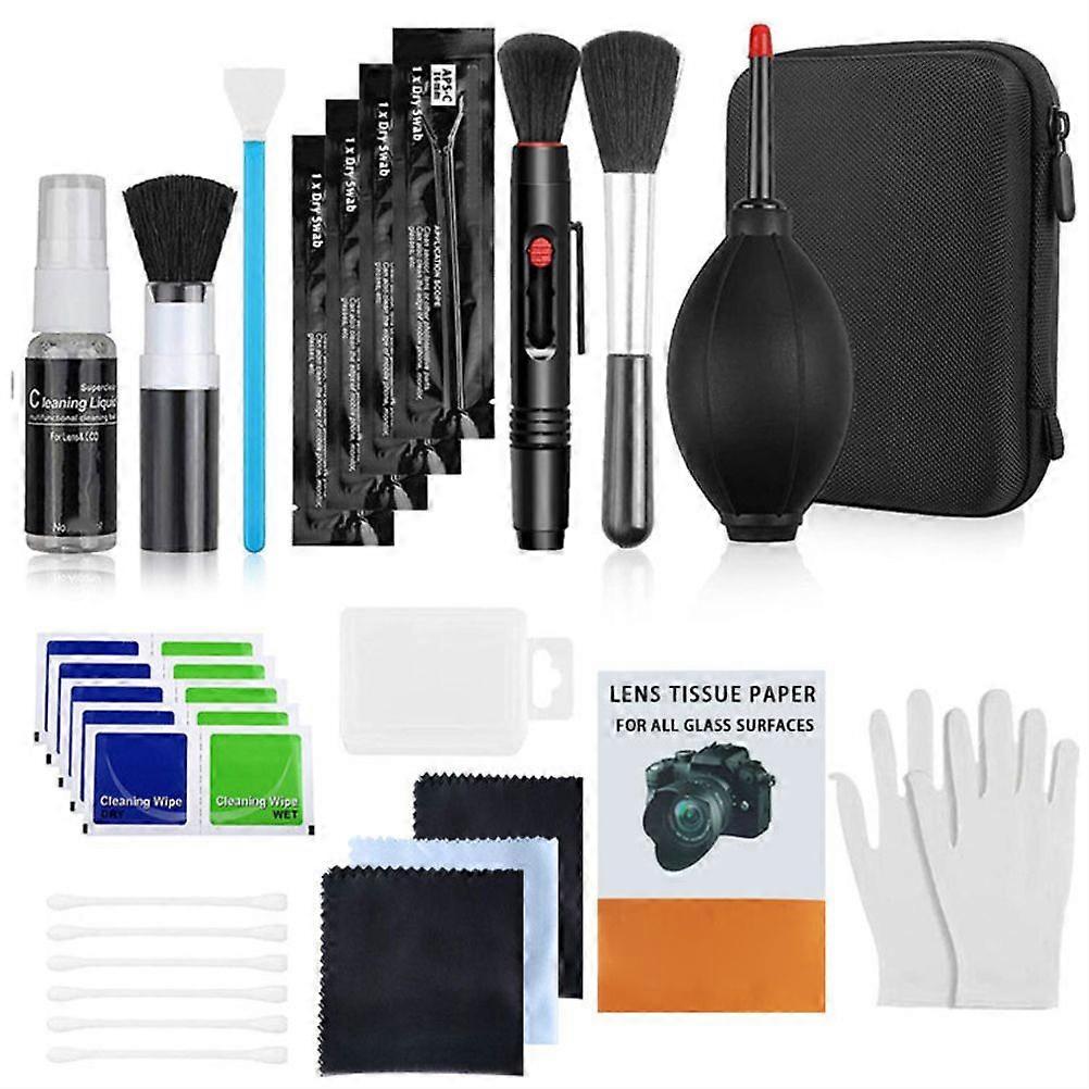 13Pcs DSLR Camera Cleaning Kit with Cleaning Swabs Microfibre Cloths Lens Cleaning Pen for Camera Phone Computer