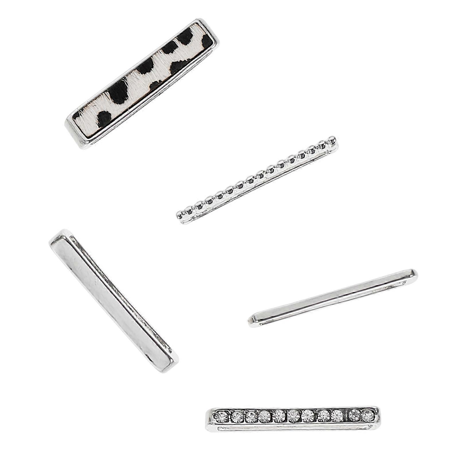 Watchband Charms Silver Diamond Shape Decorative 5Pack