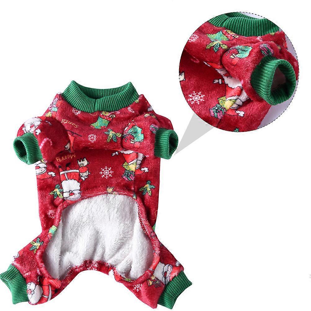 Dog Clothes Small Red M Size Craftsmanship Holiday Celebration 1PC