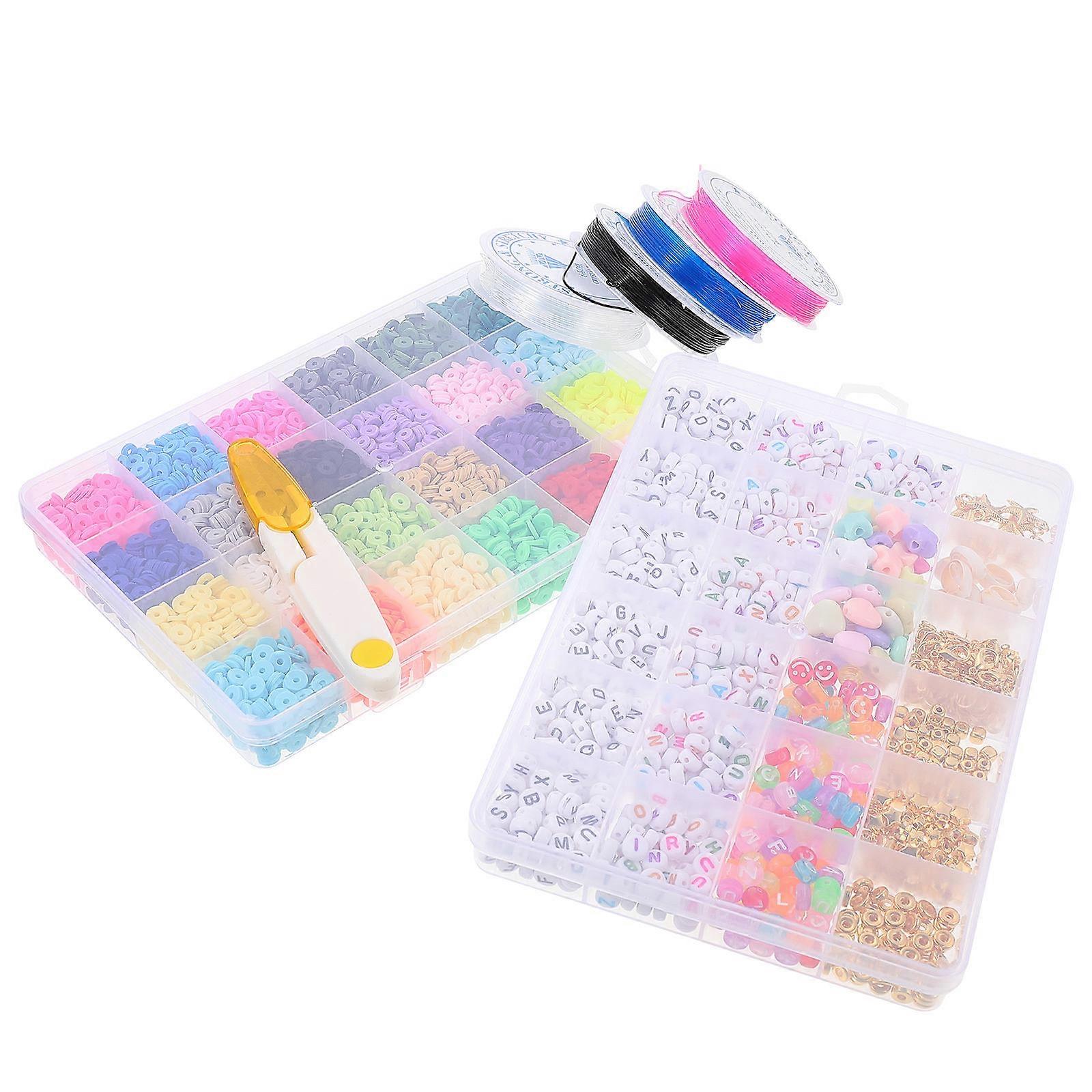 Soft Clay Beads Set for DIY Craft Supplies 1Set of Loose Beads for Necklace