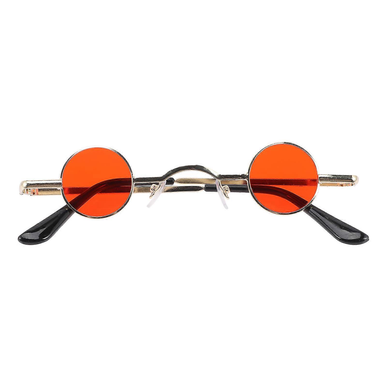 Round Sunglasses for Uv Protection with Metal Circle Frame 2Pcs