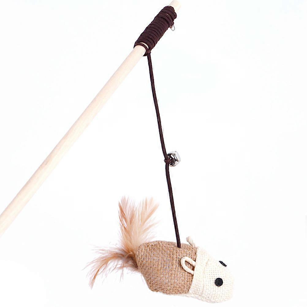 Cat Teaser Bell Fun Toy Wand for Cat Playing 3Pcs Set