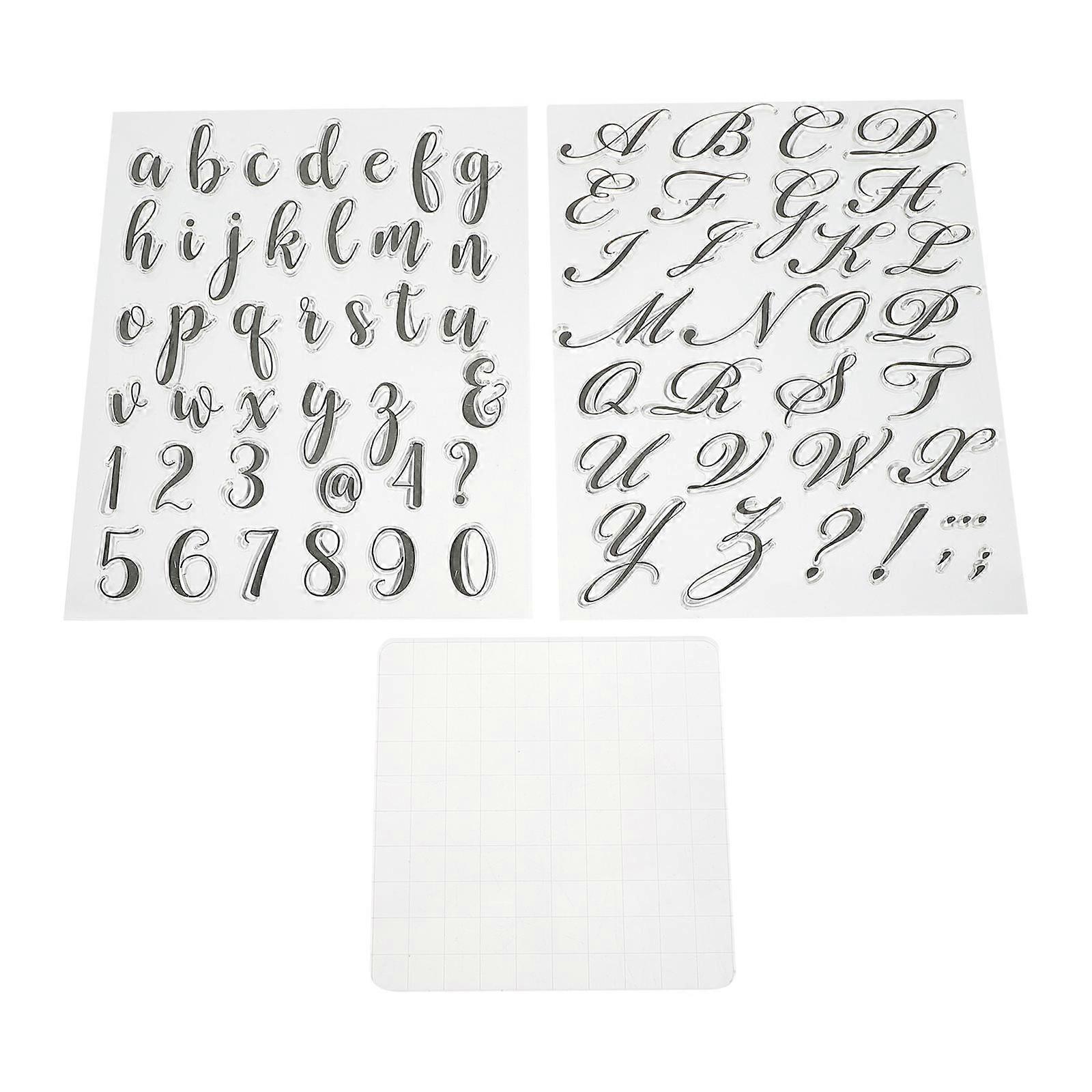 Cake Letter Stamp Silicone Baking Tool for Fondant 3Sets