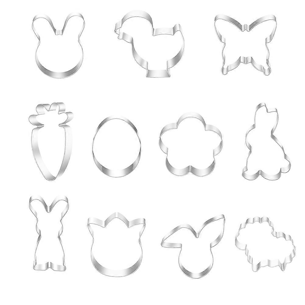 33 Pcs Easter Party Designed Cookie Cutters In Bunny And Carrot Shapes For Children Families 8.8X4.7Cm
