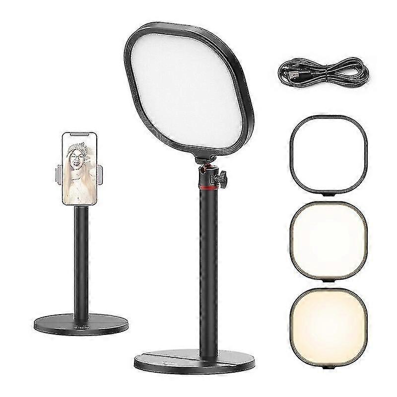 2025 Vijim K7 Desktop Video Light With Desk Stand Youtube Live Broadcast Fill Lights Studio Light Dimmable For Makeup Live Streaming