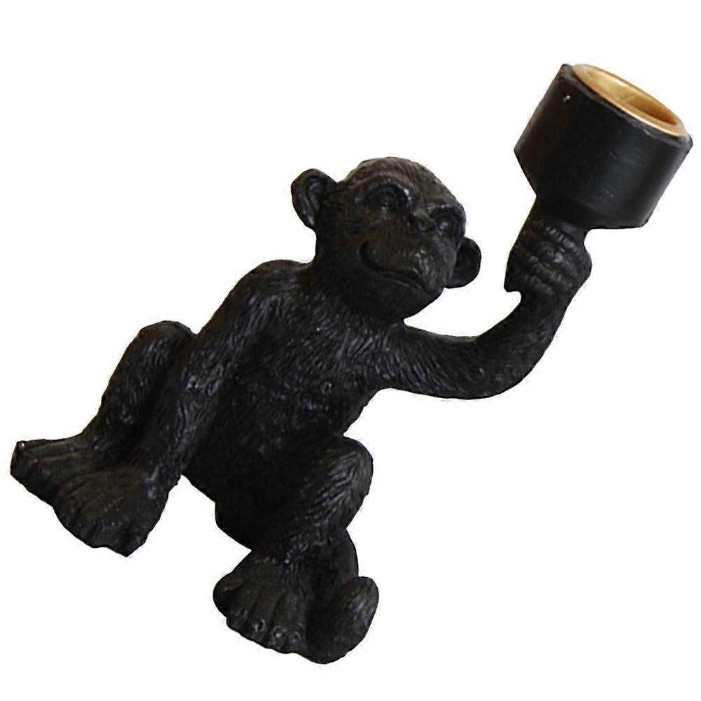 Monkey Pillar Candle Holder for Desktop with Resin Material 3Pcs Set