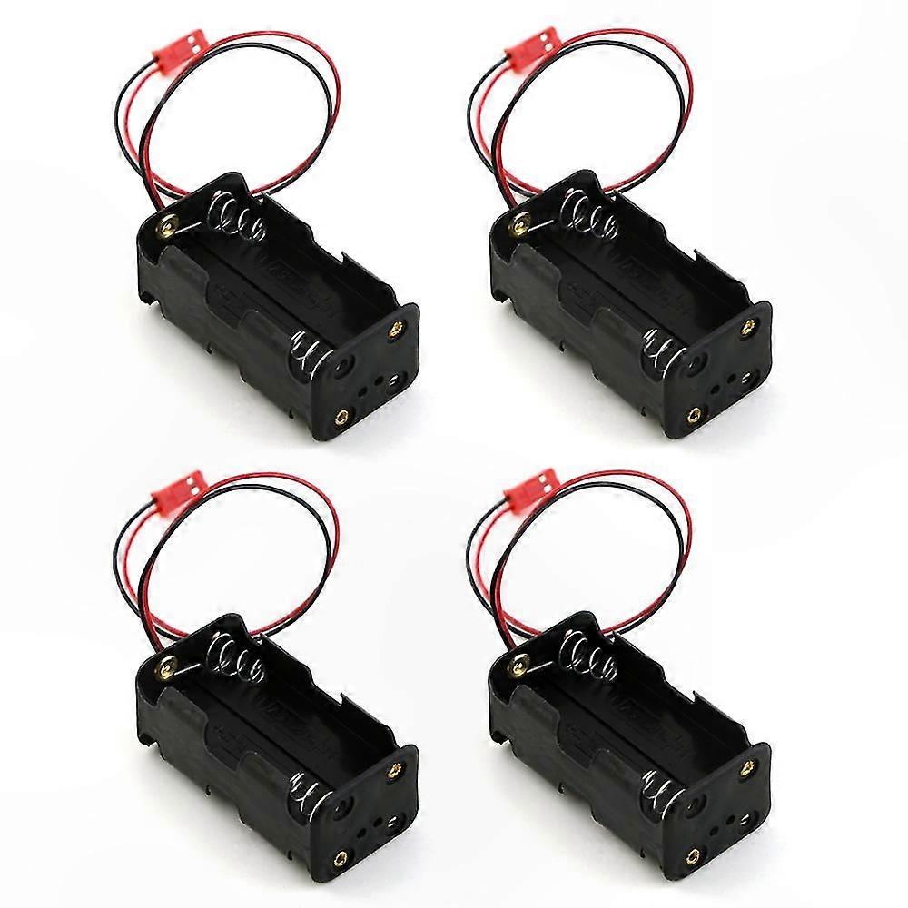 4-Pack 6V 4xAA Battery Holder with JST Plug for 1/8 1/10 RC Nitro Models