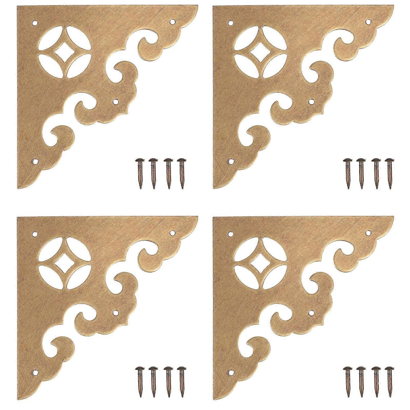 Brass Corner Protectors for Protecting 4Pcs Creative Wardrobe Door Guards