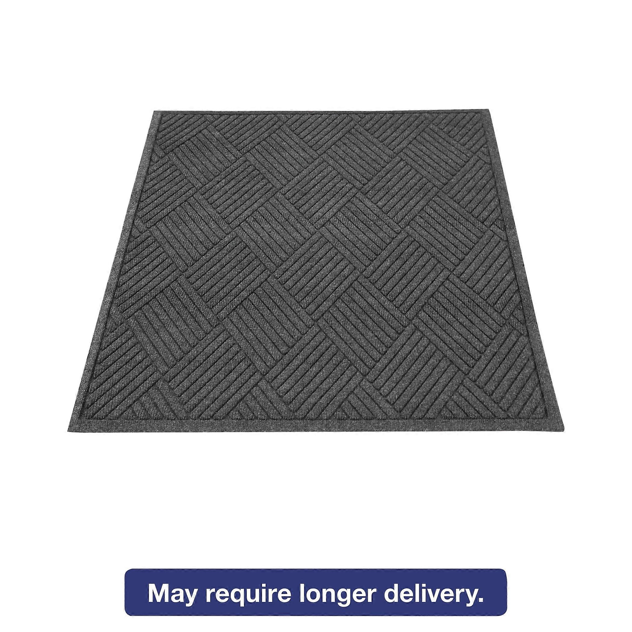 Guardian EcoGuard Diamond Floor Mat, Rectangular, 36 x 48, Charcoal
