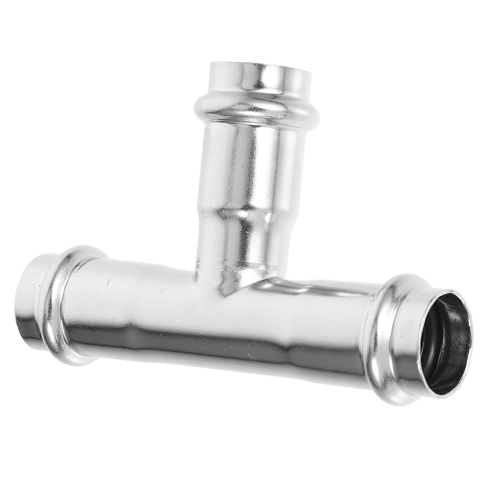 3-Way Connector Hose Adapter Pipe Connector Replacement 2Pcs Silver