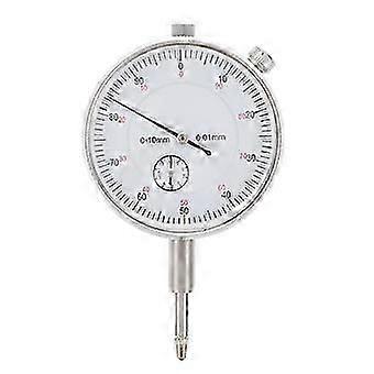 1PC Mechanical Dial Indicator Probe Indicator Dial Test Gauge Range 0-10mm Dial Test Indicator (Silver)