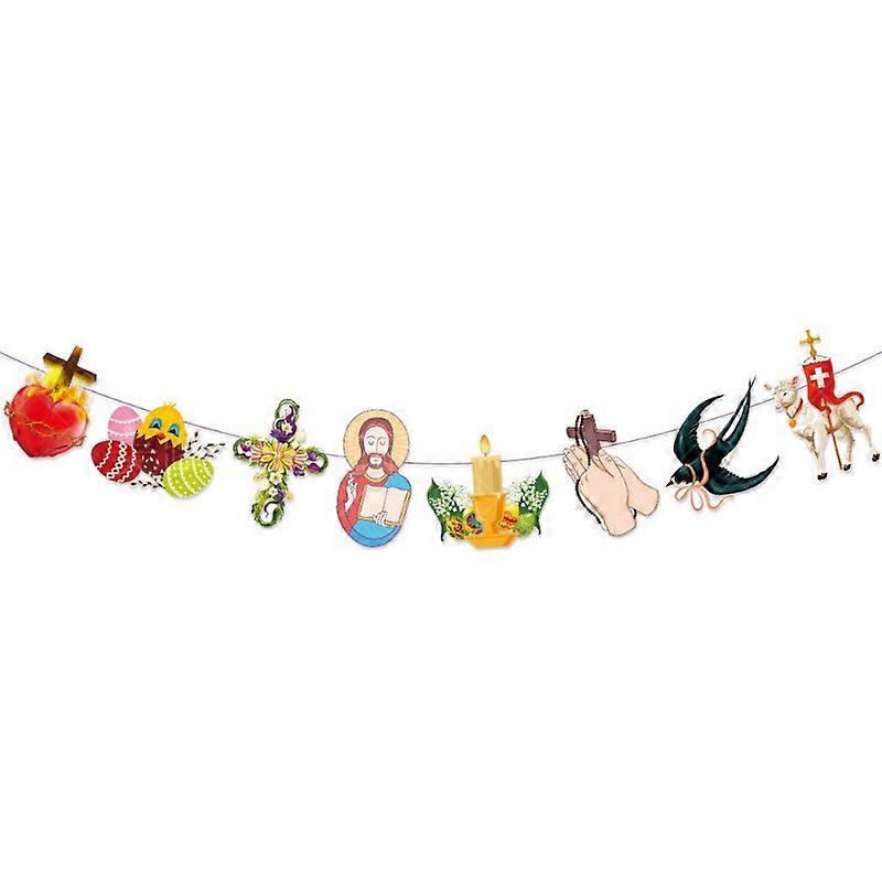 New Easter decoration pull flower set He is risen Easter pull flag cake insert accessories pull flag, Y-00198-2