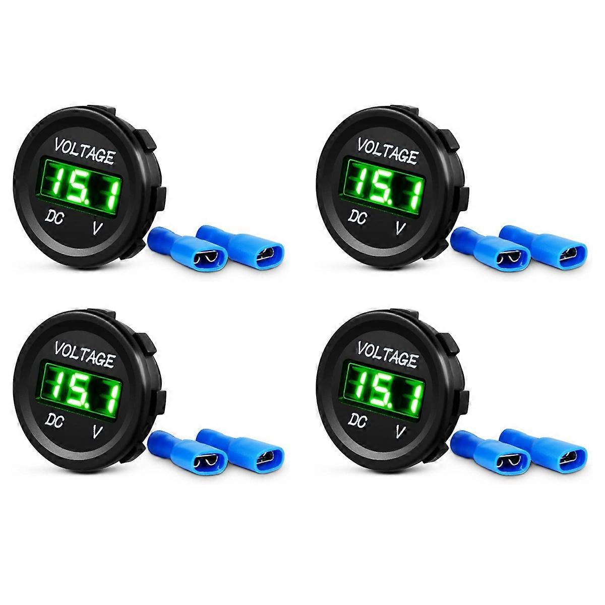 DC 12V LED Panel Digital Voltage Meter Display Voltmeter for Boat Marine Vehicle Motorcycle Truck AT