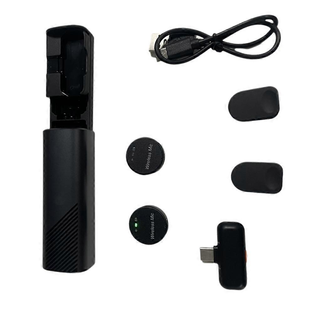 Kabelloses Lavalier-Mikrofon mit Ladekoffer, Mini-Clip/magnetischer Mikrofon-Typ-C-Schnittstelle für Smart Dev