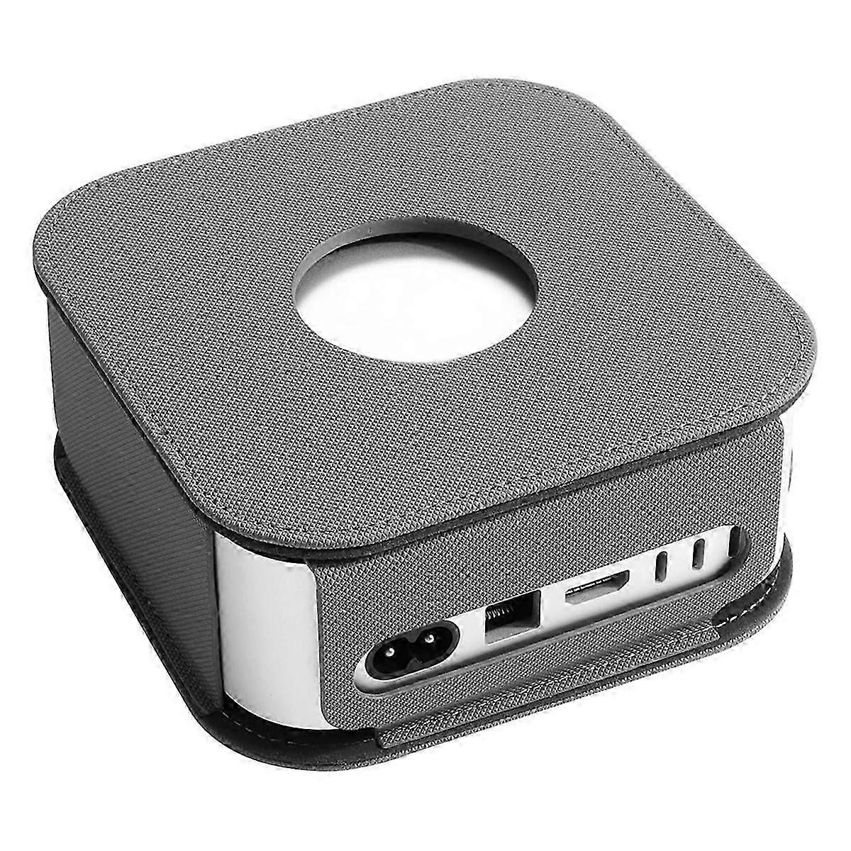 Protective Cover Leather Case for Mac Mini M4/M4 Pro Desktop Gray 25-26