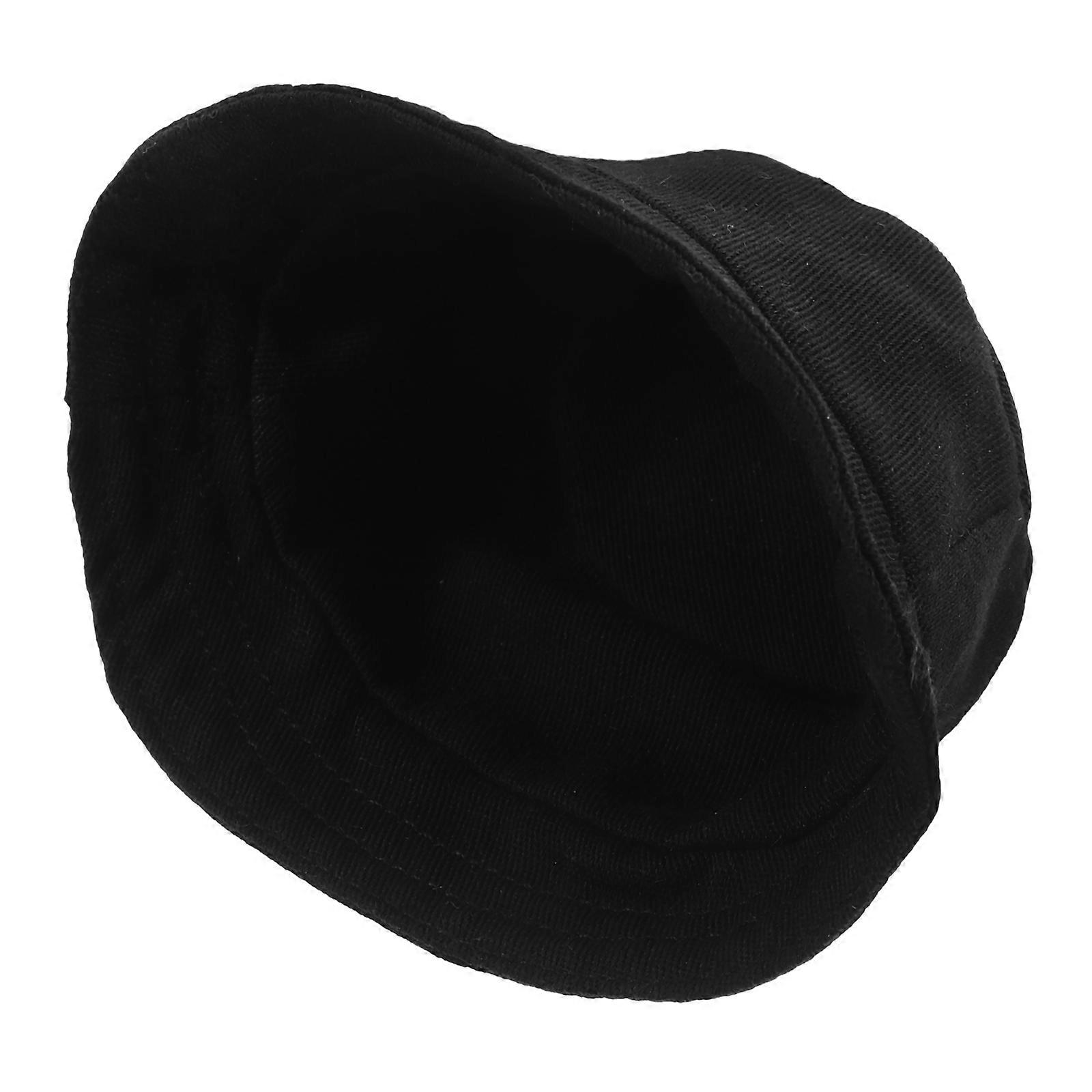 Black Doll Hat Miniature Hat for Decoration 2Pcs Durable Polyester