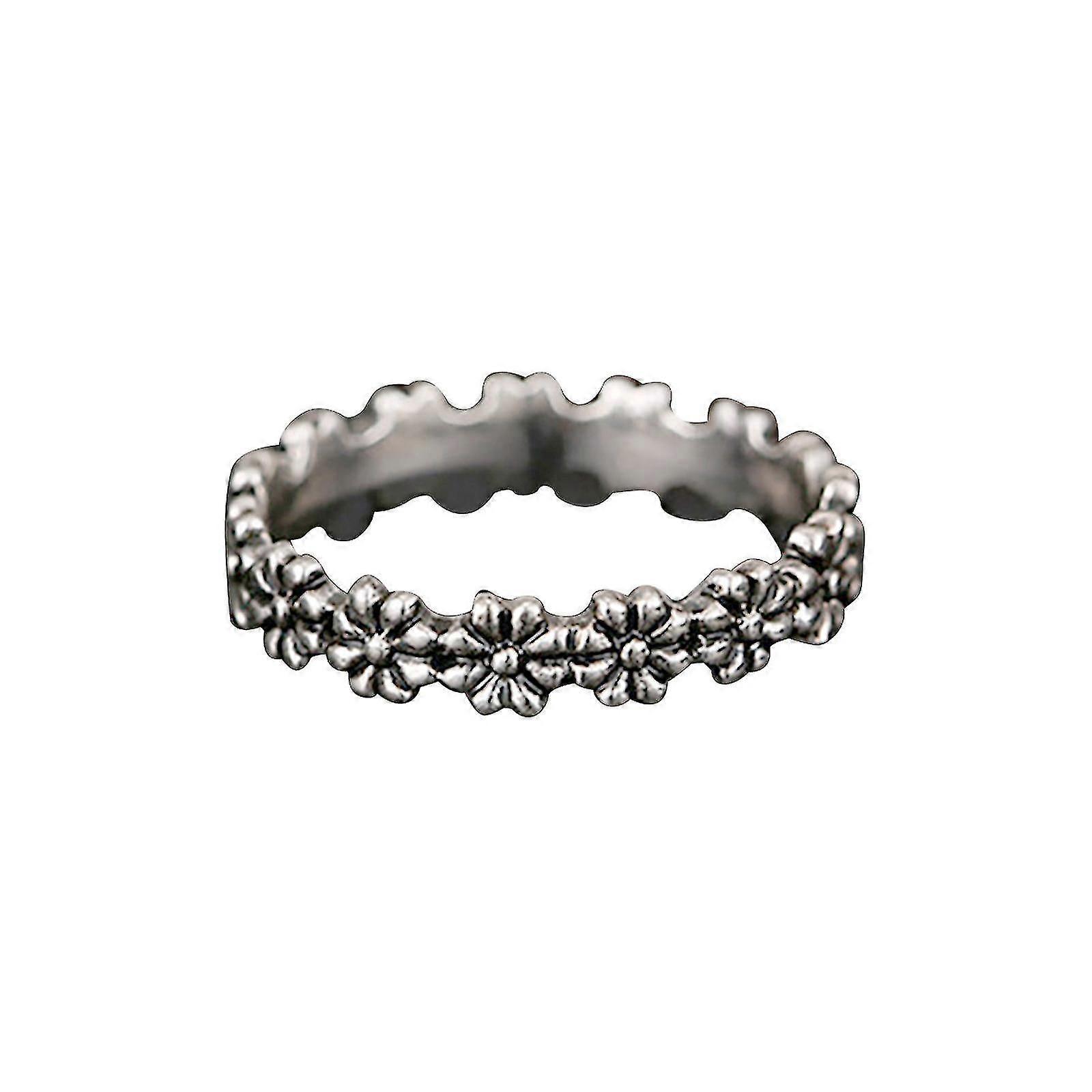 Vintage Small Daisy Silver Ring, Sunflower Ring Dainty Flower Ring