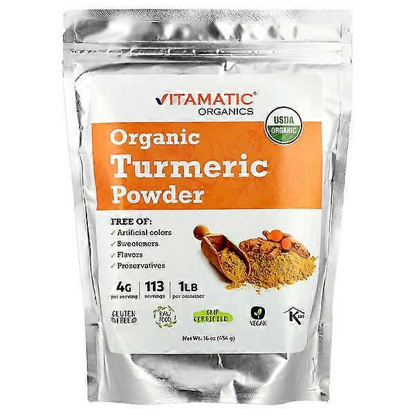 Vitamatic, Organic Turmeric Powder, 16 oz (454 g)