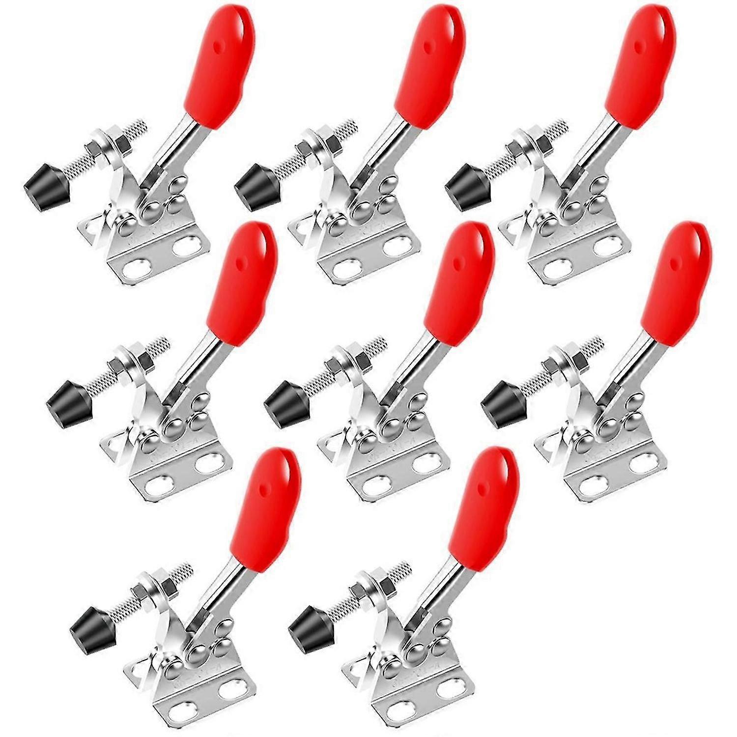 8Pcs Toggle Clamp, Adjustable Quick Release Toggle Latch Hold Down Clamp, 60 Lbs Stainless Steel Hor