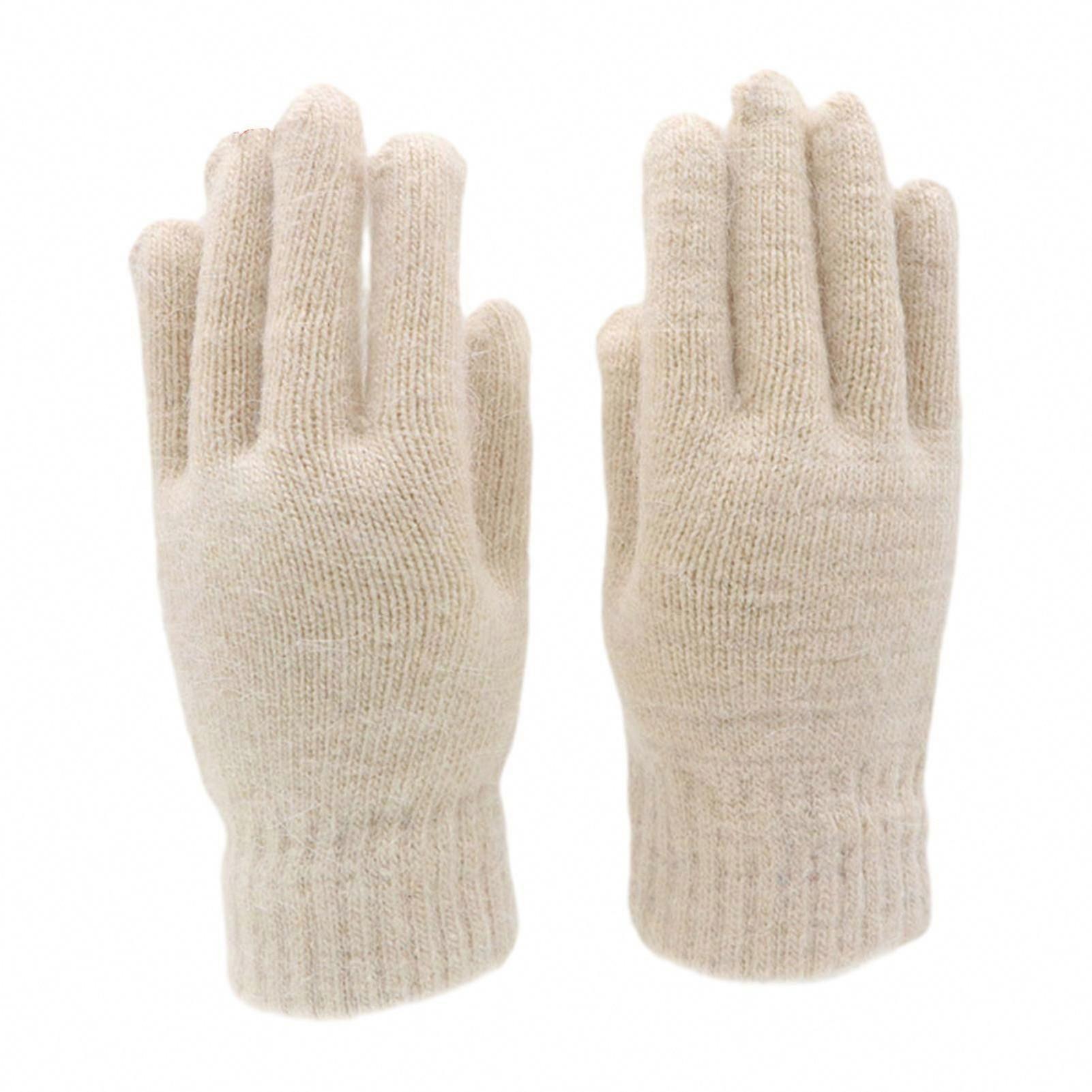 Varma och moderiktiga stickade vinterhandskar i ull för män