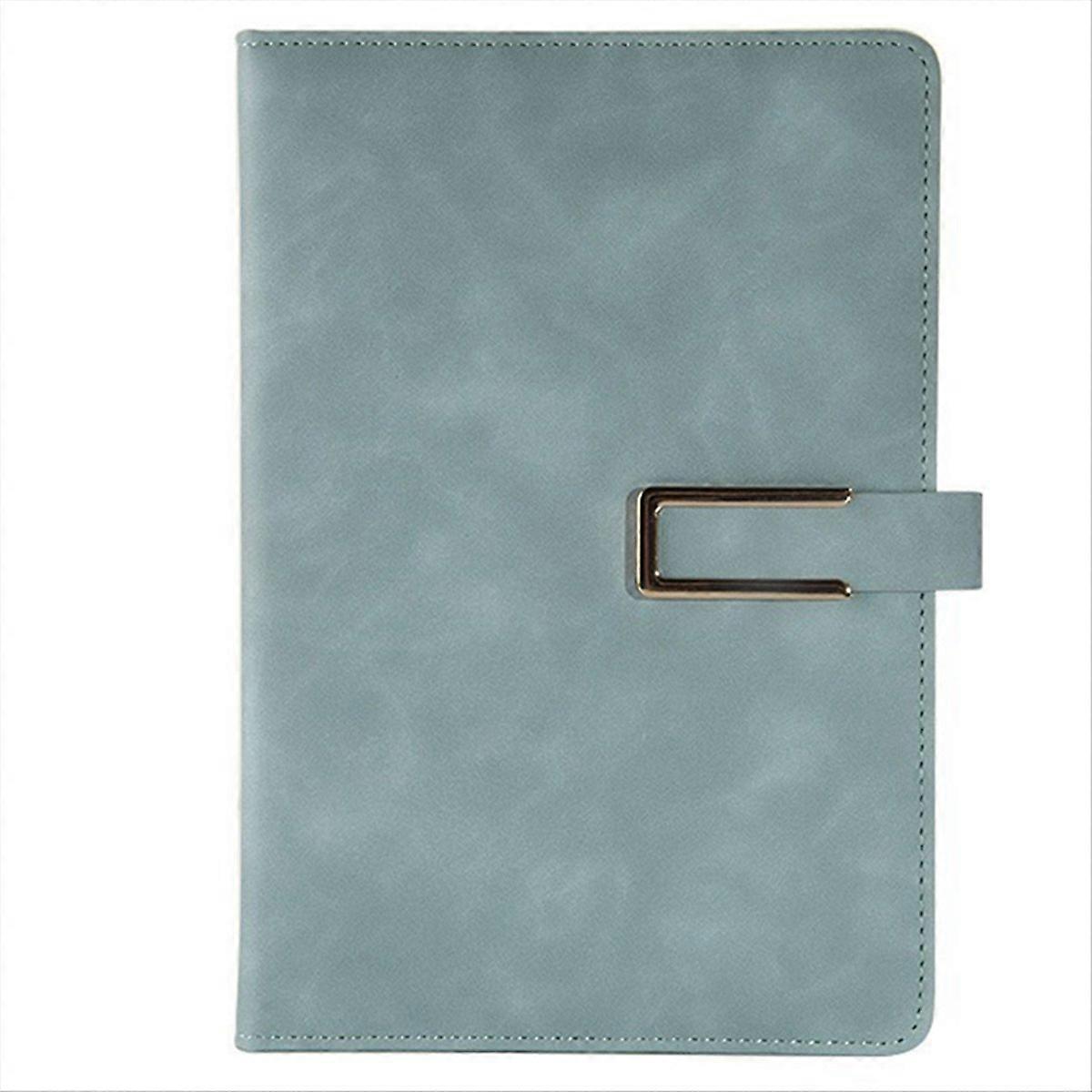 Retro A5 Leatherbound Notebook Business Office Notebook Light Blue