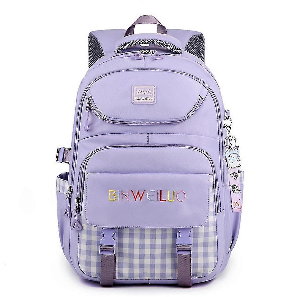 Μαθητές πρωτοβάθμιας και δευτεροβάθμιας εκπαίδευσης ανδρικό και γυναικείο σακίδιο απλό και ελαφρύ καρό σακίδιο πλάτης