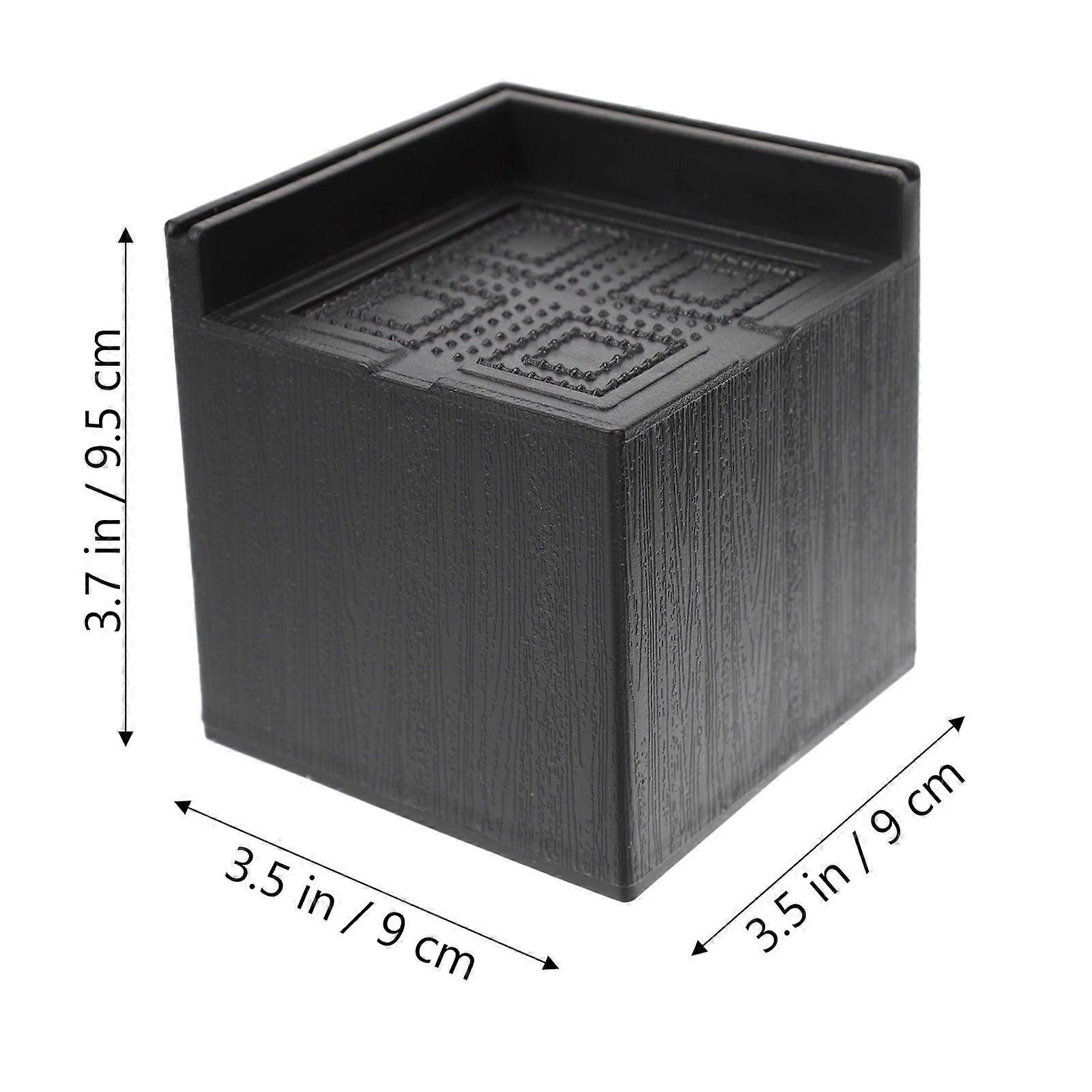 4pcs Square Furniture Risers Rubber Bed Risers Table Chair Height Lift Riser