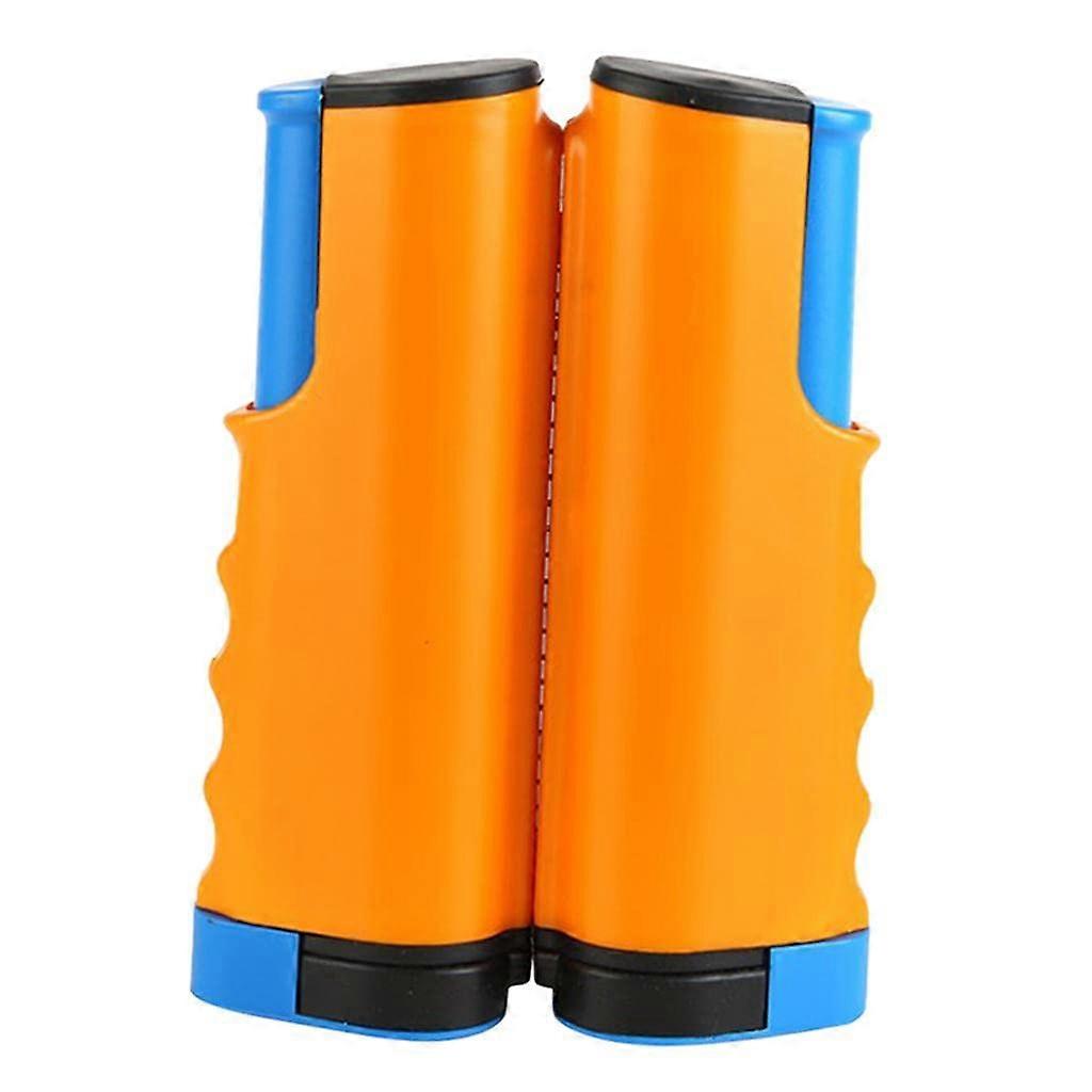 Retractable Table Tennis Net Rack Orange 19x14cm Portable Ping Pong Net Holder