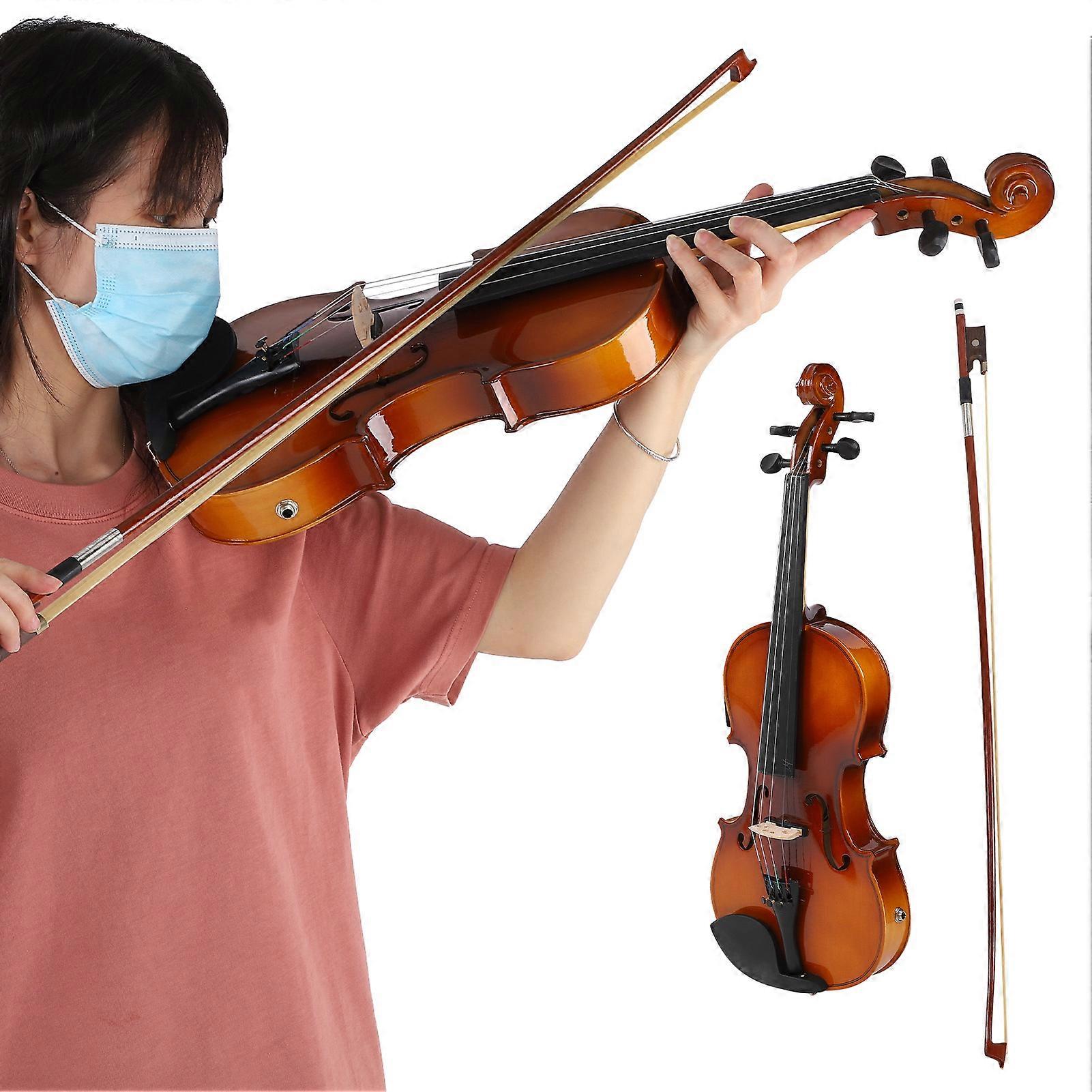 Violin 4/4 Solid Wood Electroacoustic EQ Retro Color AVE03