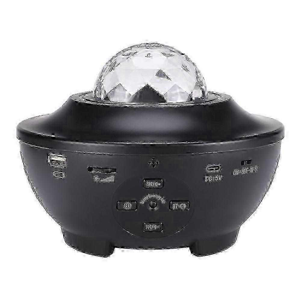 25-26 Smart Star Projector Night Light, Ocean Wave Starry Projector Lamp Work Built-in Bluetooth Speaker Sound Sensorfor Kids Home