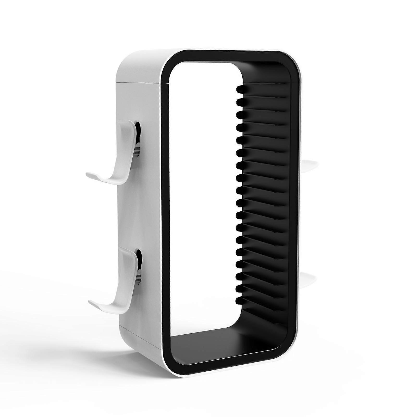 Quick Assembly Game Disc Rack Organizers 18 Slot Multifunction  Gaming Media Storage Organizers Upgrades for  White