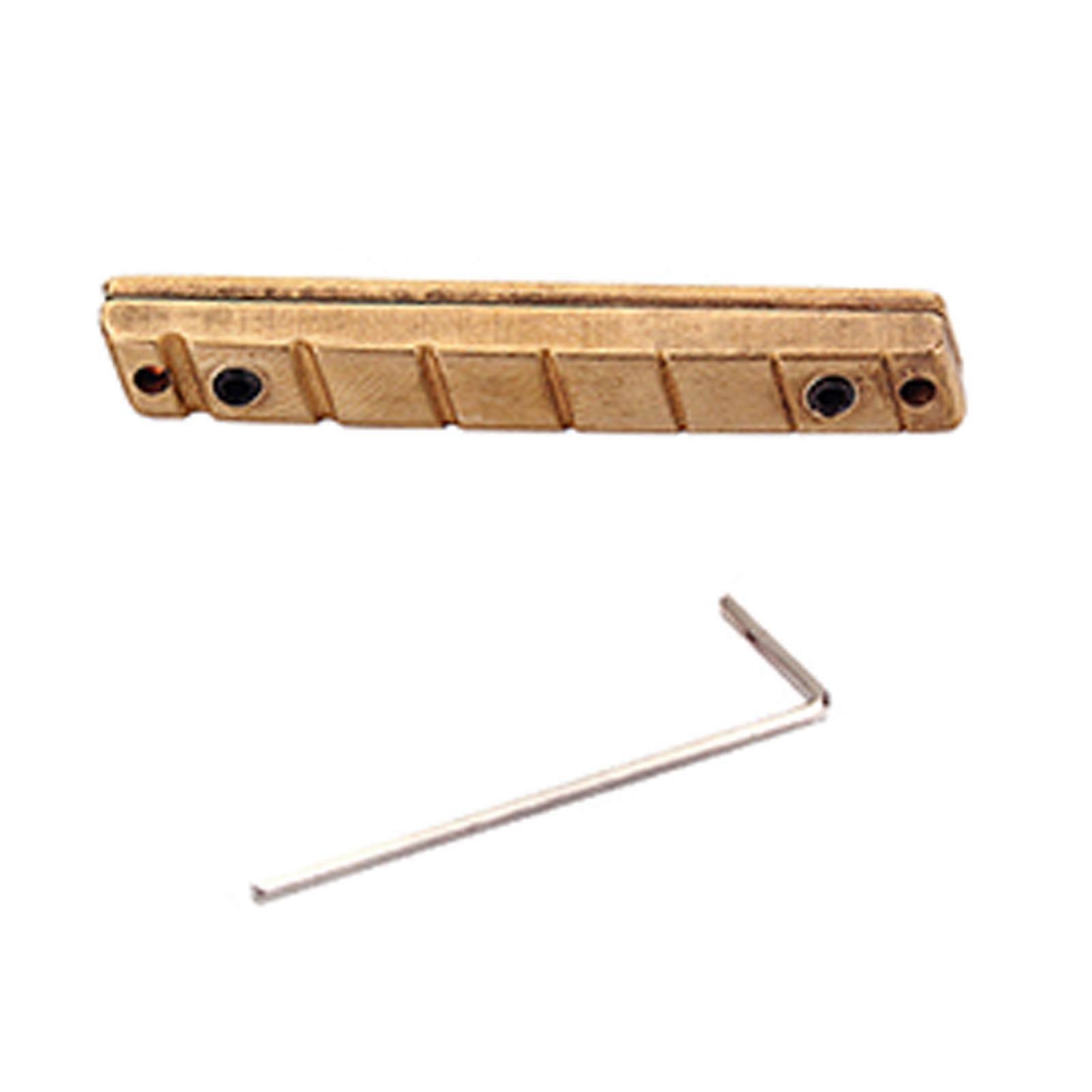 Justerad 7 strängar mässing gitarr stall mutter elgitarr höjd justerad sadel för stil elgitarr flerfärgad