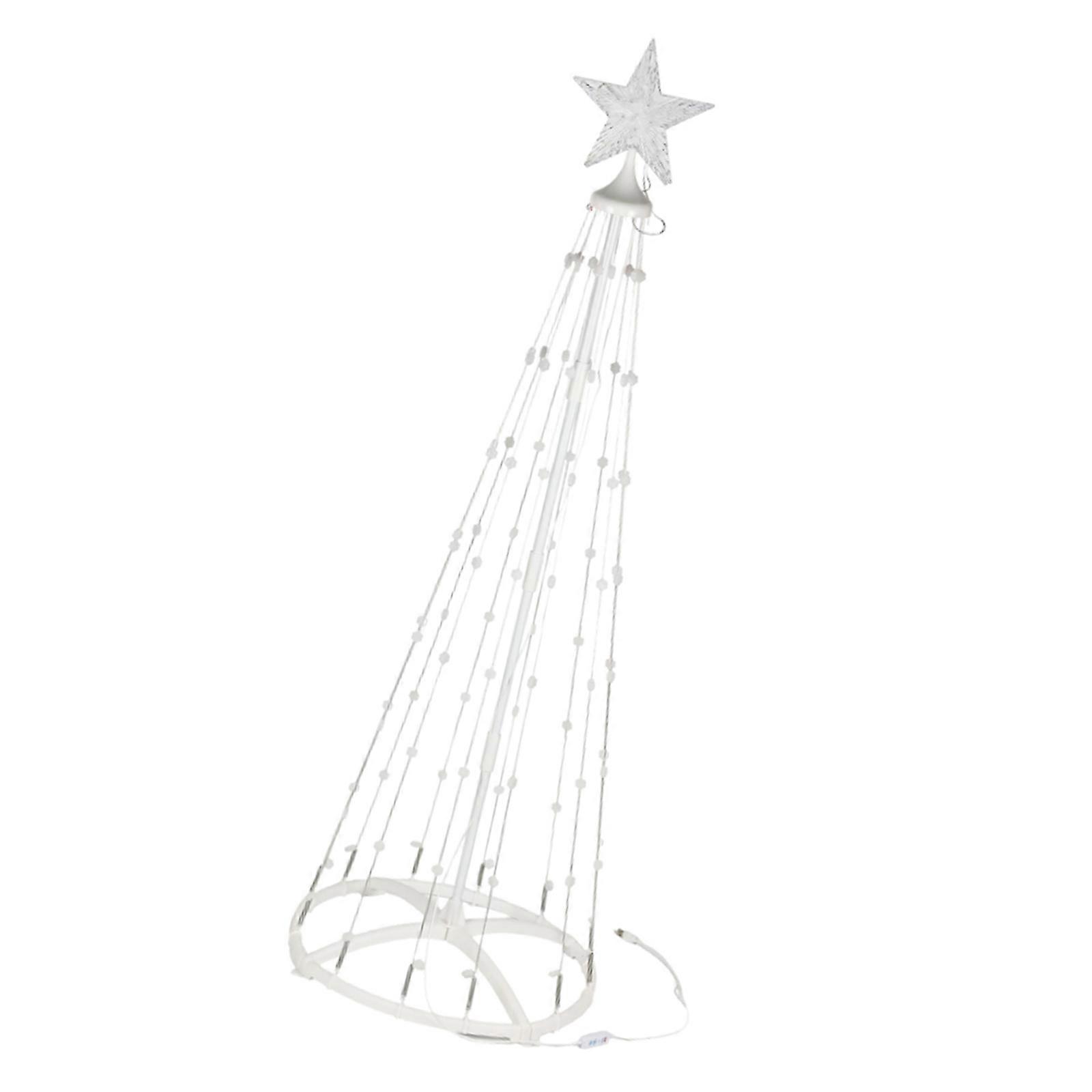 Intelligent App Controlled Colorful Cone Christmas Tree Lights Remote USB Powered Metal Frame Party Decoration Multicolor