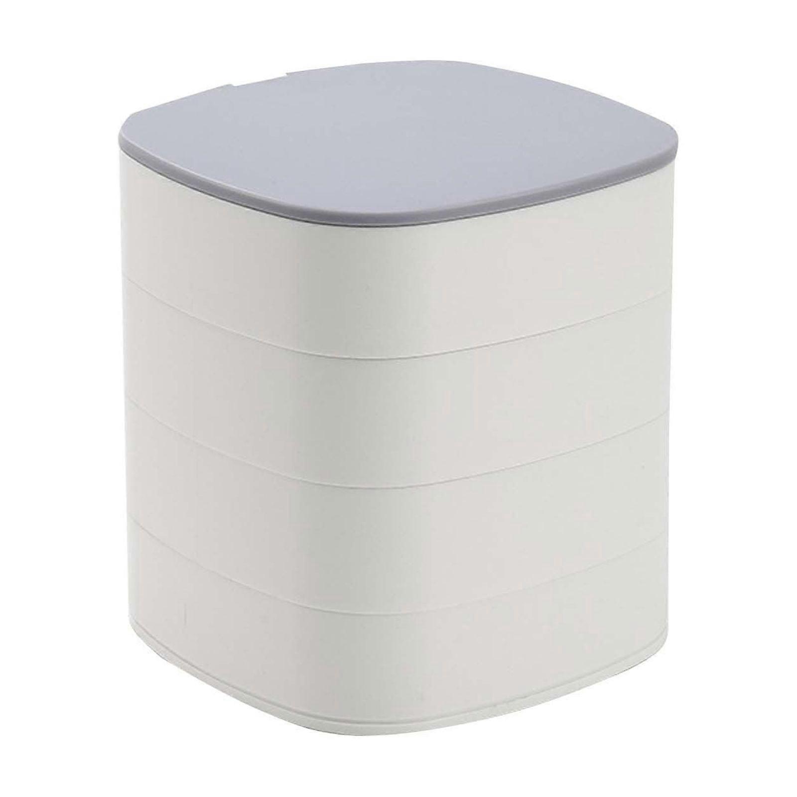 Begine Clearancetik Tok Same Style Earrings Jewelry Storage Box Storage Rack with Mirror Rotating Storage Box White,Storage Containers,Storage Box