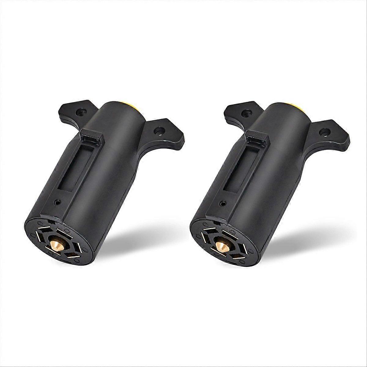 RV Trailer Plug Splice-in Replacement Trailer Side Male End 7 Way Round RV-Style Trailer Light Wiri