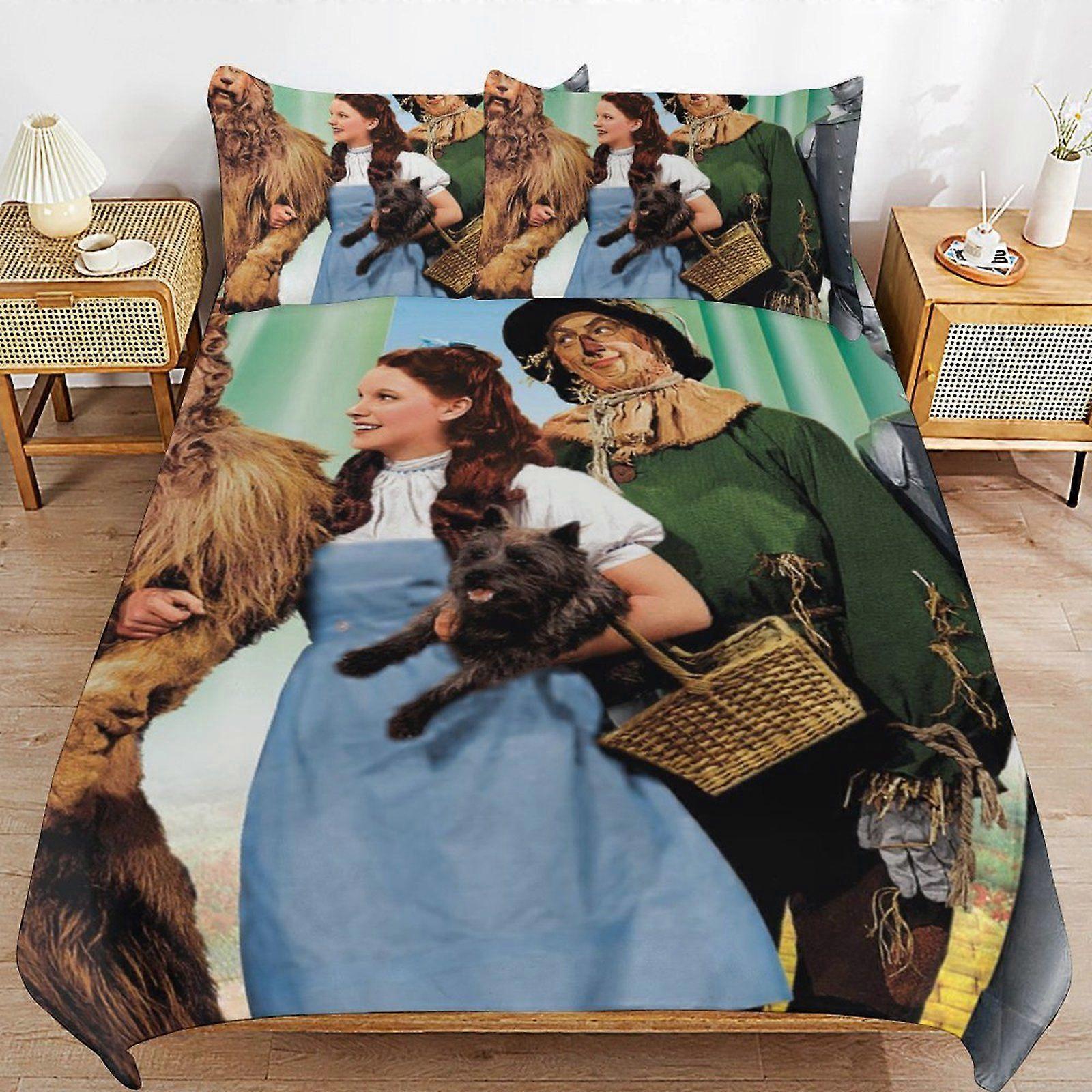 q368 The Wizard of Oz Flexible Fit Bedding Ready Stitch Line Wrinkle Free Soft Zipper Duvet Cover Sets Use Case d368