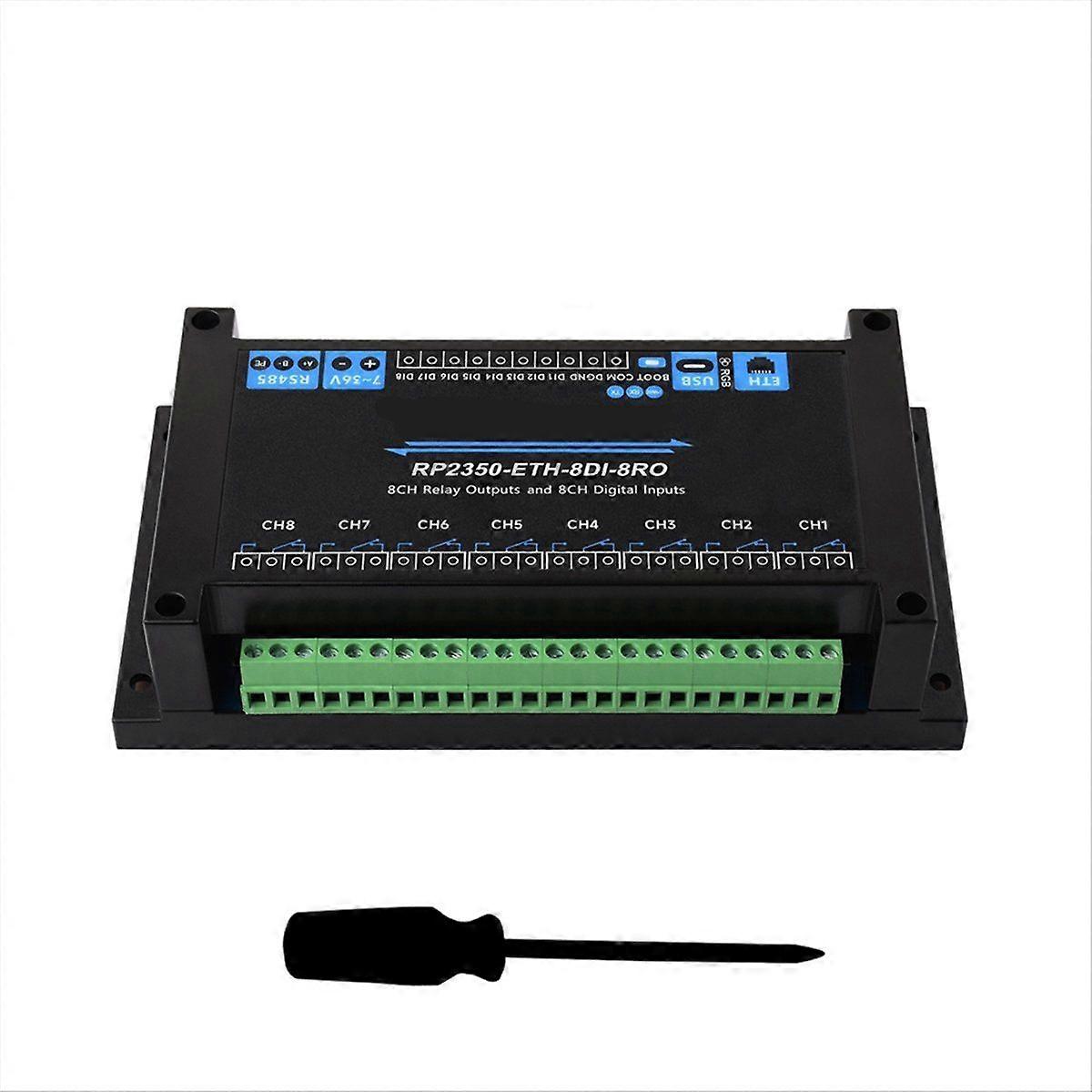 RP2350 Dual-Core Double-Frame Industrial Control Board 8-Channel Network Relay Supports Digital Inp