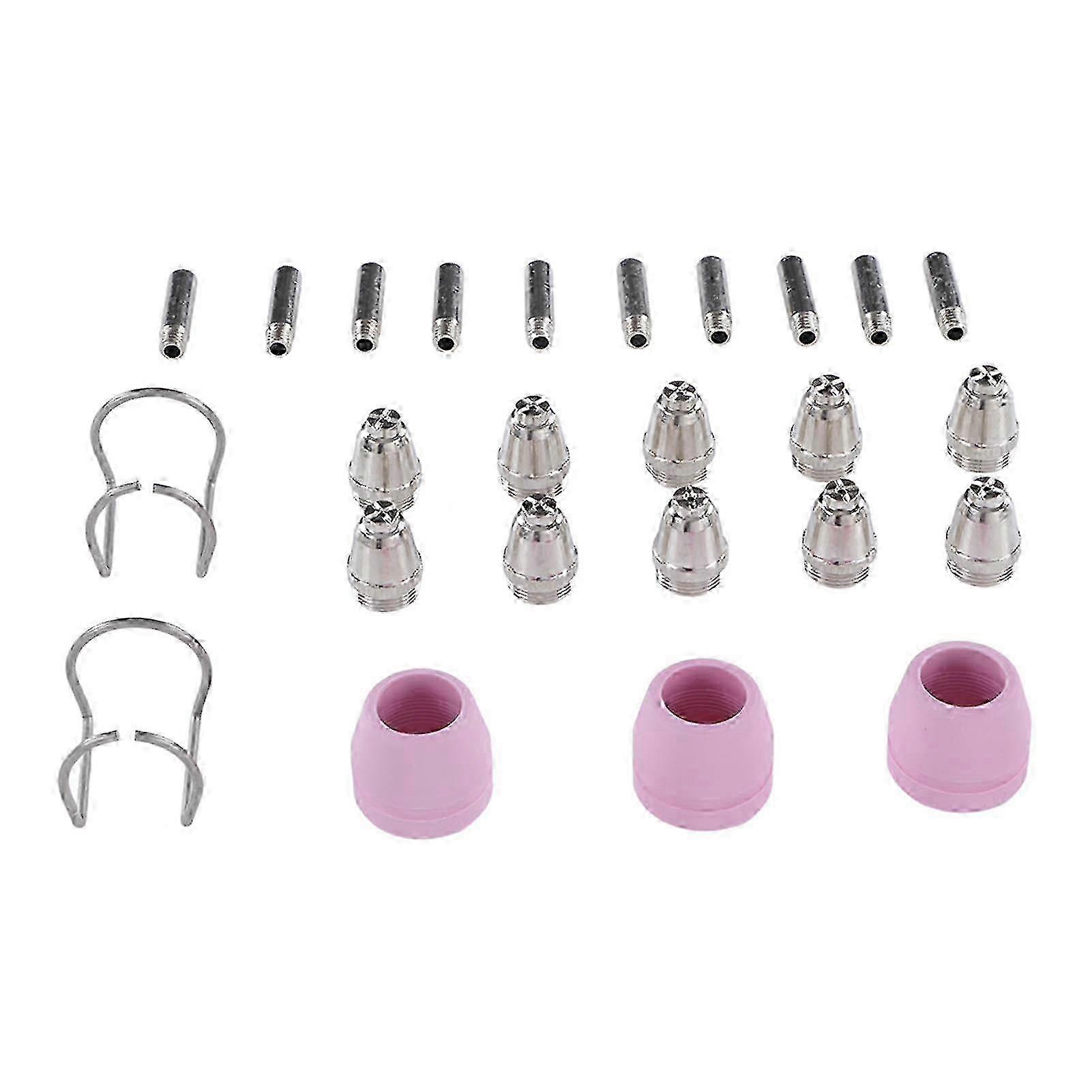 Plasma Cutting Torch Consumables: 25 Pcs Electrode Nozzles Kit Replacement for Various Compatible Models (Best Seller)