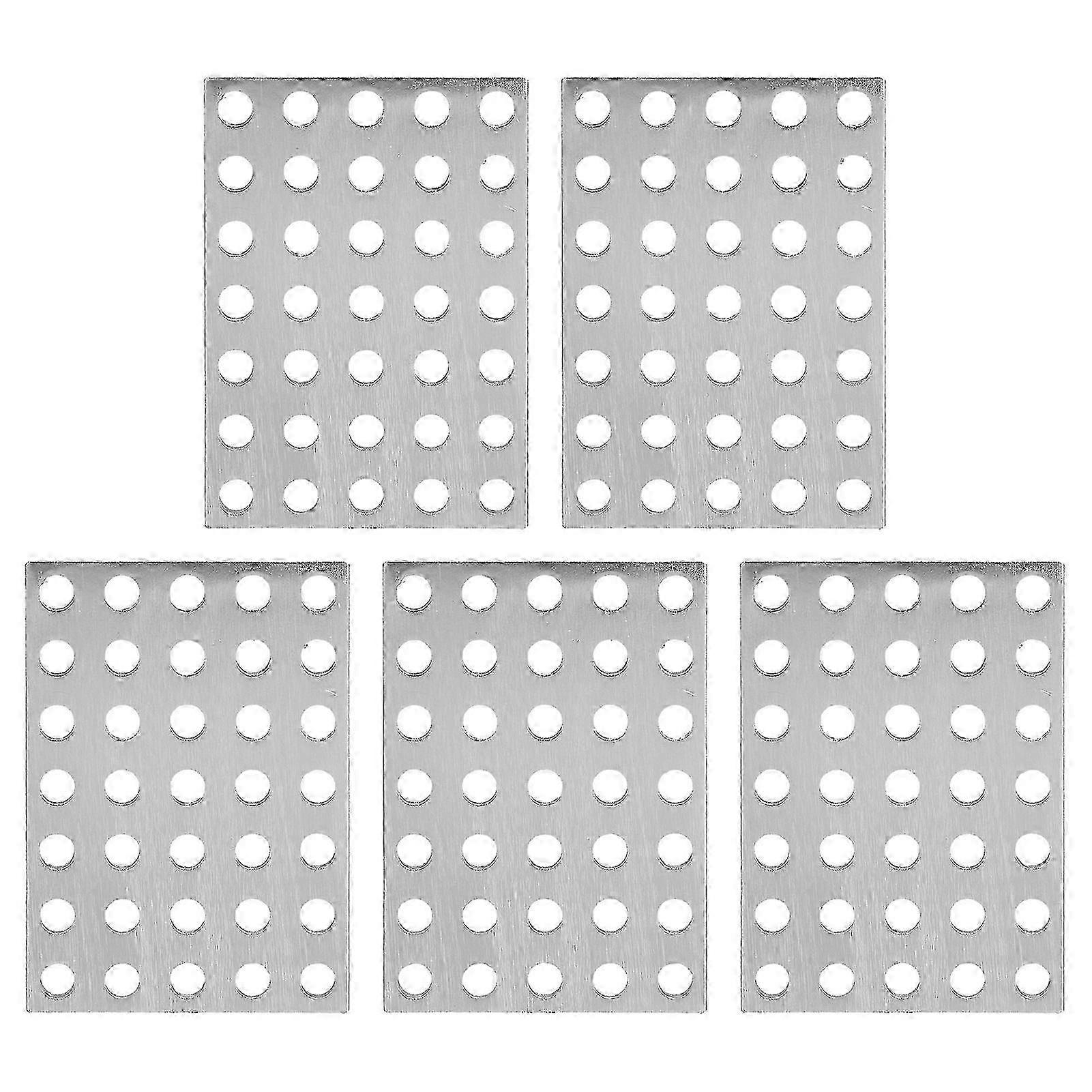 5 confezioni di piastra di riparazione piatta in acciaio antiruggine per robot in legno